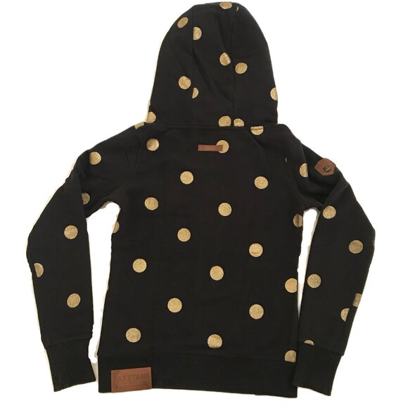 NAKETANO Black Hoodie Golden Dots Size S - Picture 2 of 8